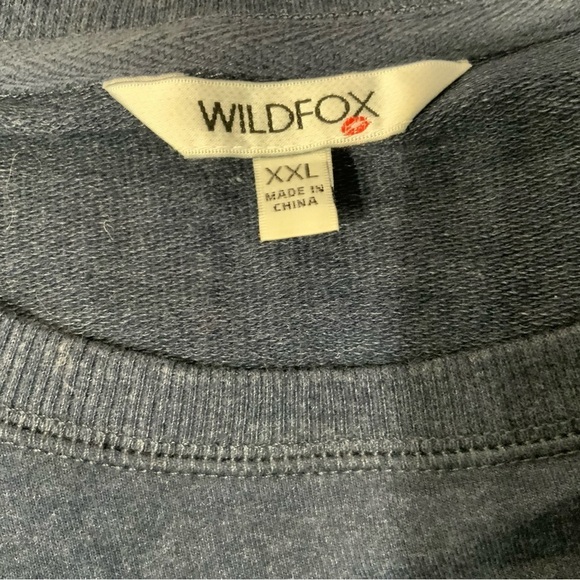 WILDFOX Women’s Sweatshirt. “SOCIAL” Blue. Size XXL. - Picture 6 of 8
